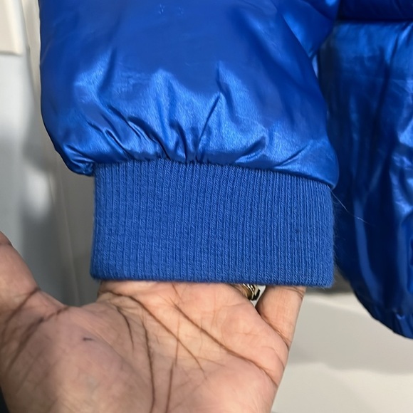 Justice Puffer Jacket -  Girls 20+- Cotton - Front Zip Blue. HOOD IS MISSING. - Picture 4 of 11